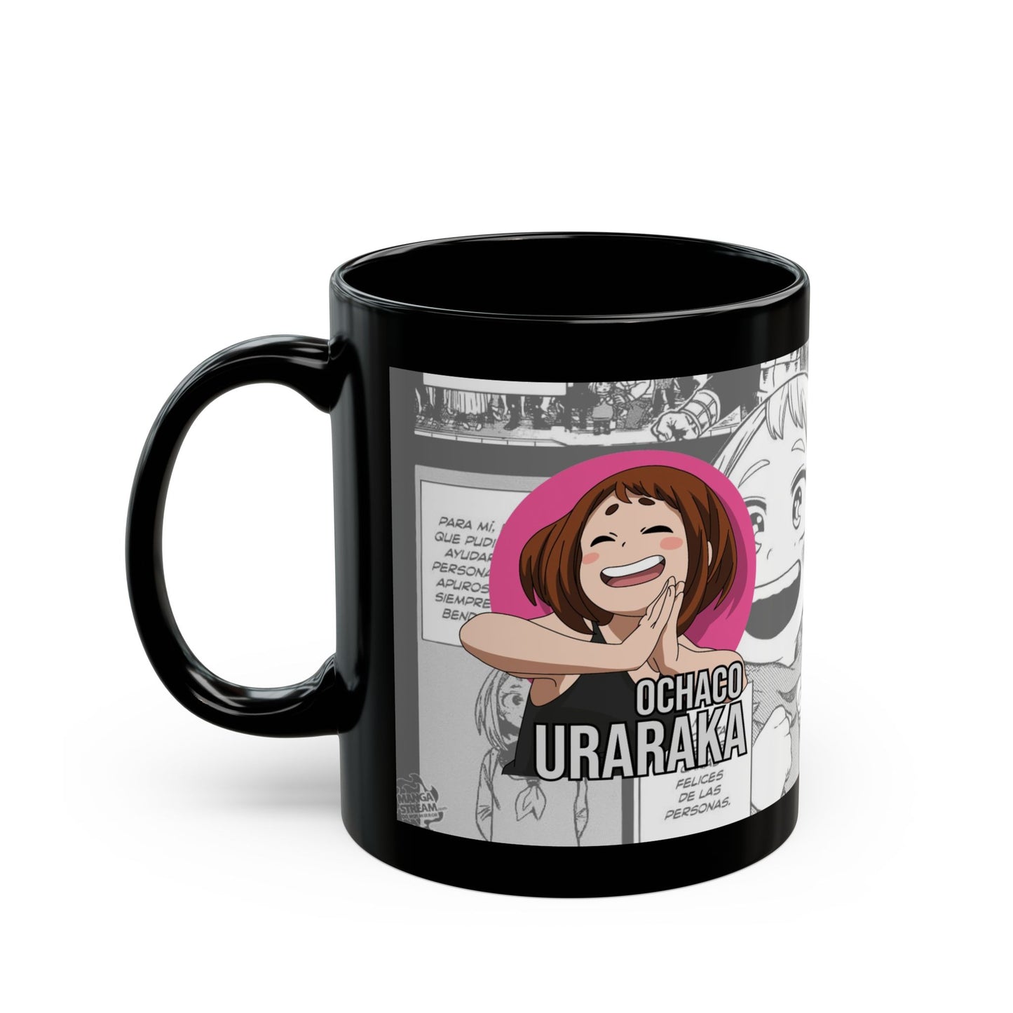 Ochaco Uraraka Black Ceramic Mug - My Hero Academia Inspired Gift