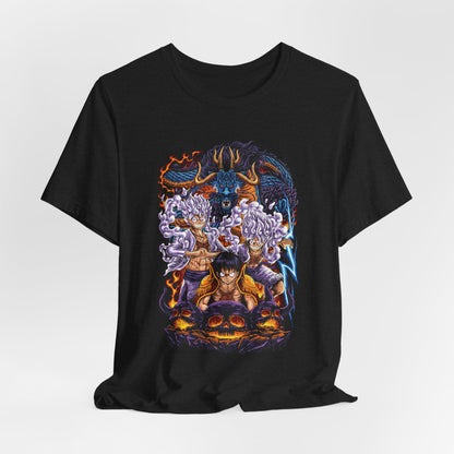 One Piece Wano Showdown Tee – Luffy vs Kaido Epic Battle T-Shirt