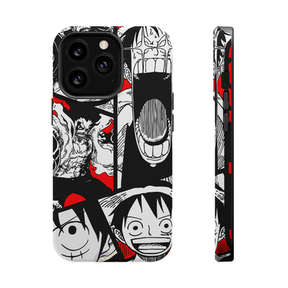 Luffy & Gear 5 Manga Tough Magnetic iPhone Case – Bold Adventure Design