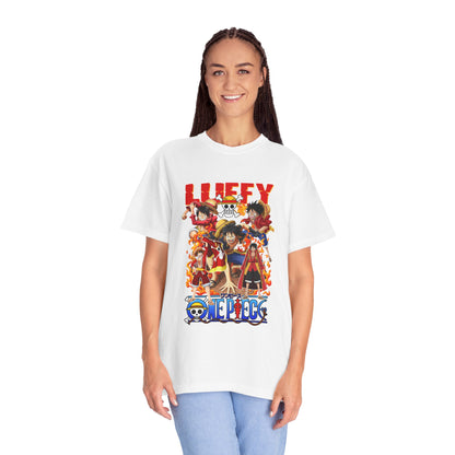 Garment-Dyed Luffy Evolution T-Shirt – One Piece Pirate King Journey