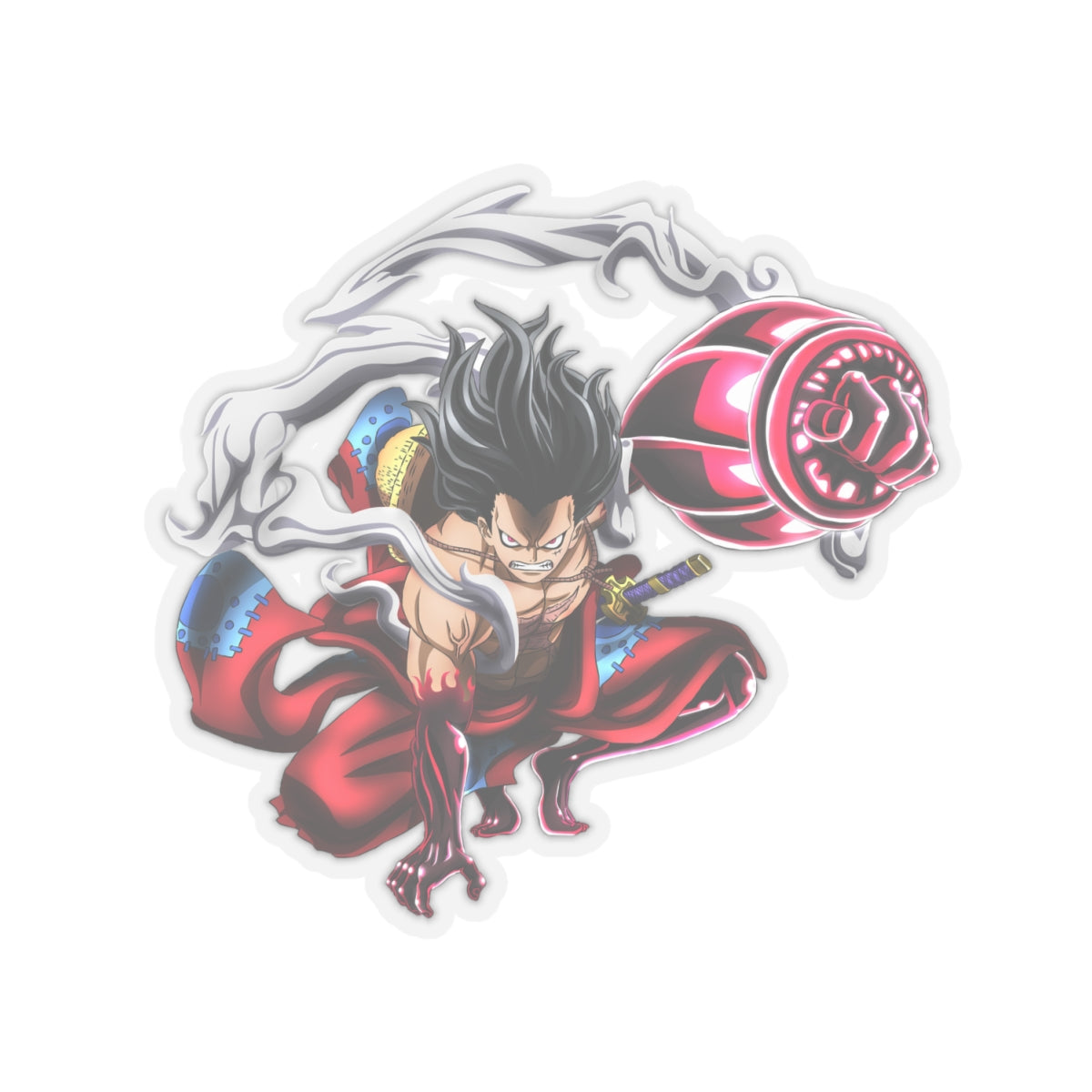 Gear 4 Luffy Kiss-Cut Sticker – Boundman's Dynamic Power