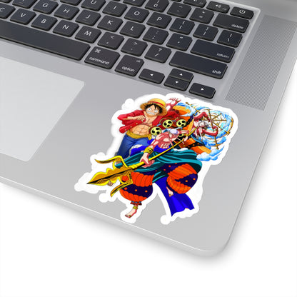 Luffy and Enel Vinyl Sticker – One Piece Showdown