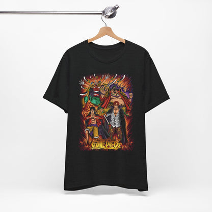 Pirate Kings Clash Tee – One Piece Yonko & Luffy Epic Battle Design