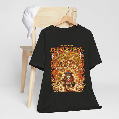 Portgas D. Ace Flame Dragon Tee – One Piece Fire Fist Graphic T-Shirt