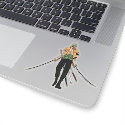 Unleash Zoro’s Three-Sword Style – Vinyl Sticker for True Warriors