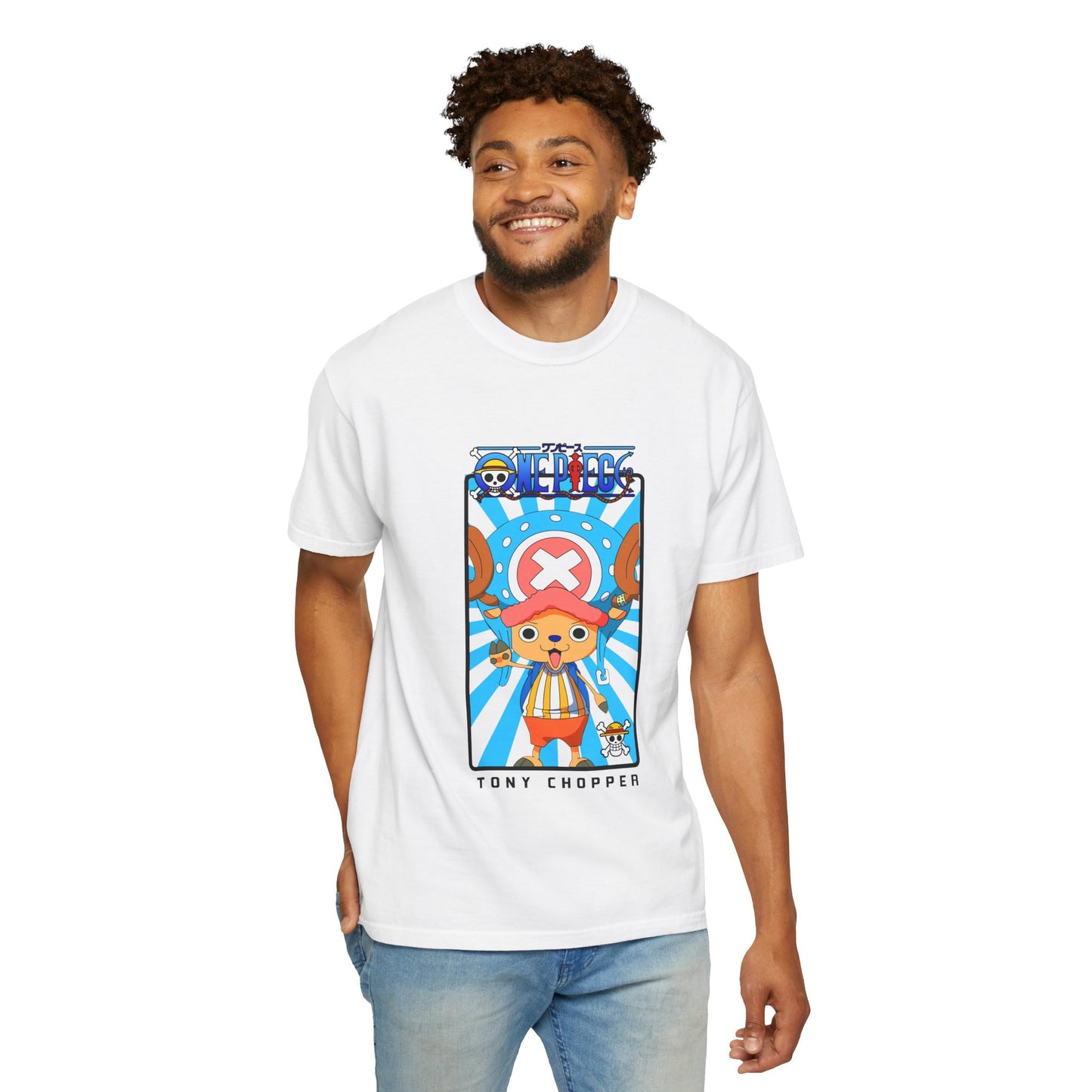 Garment-Dyed Chopper T-Shirt – One Piece Heartwarming Reindeer Hero