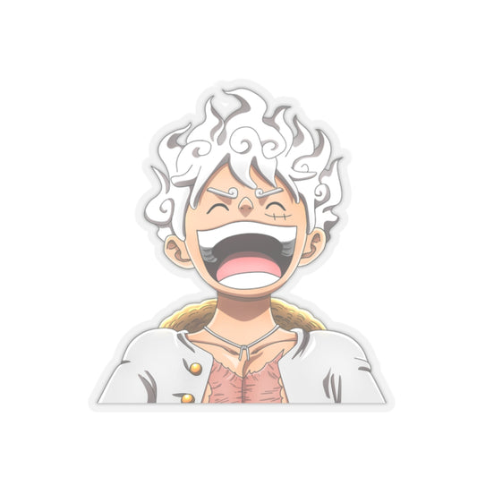 Luffy Gear 5 Joyful Expression Kiss-Cut Sticker – Embrace the Fun