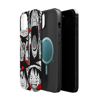 Luffy & Gear 5 Manga Tough Magnetic iPhone Case – Bold Adventure Design