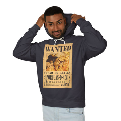 Portgas D. Ace "Wanted" Men's Hoodie – One Piece Design