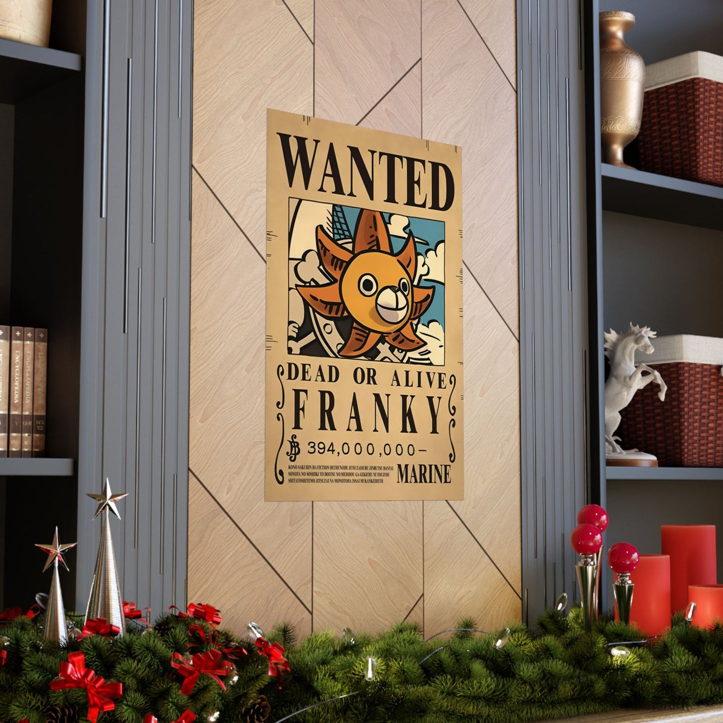 One Piece Franky Wanted Poster - Premium Matte Art Print