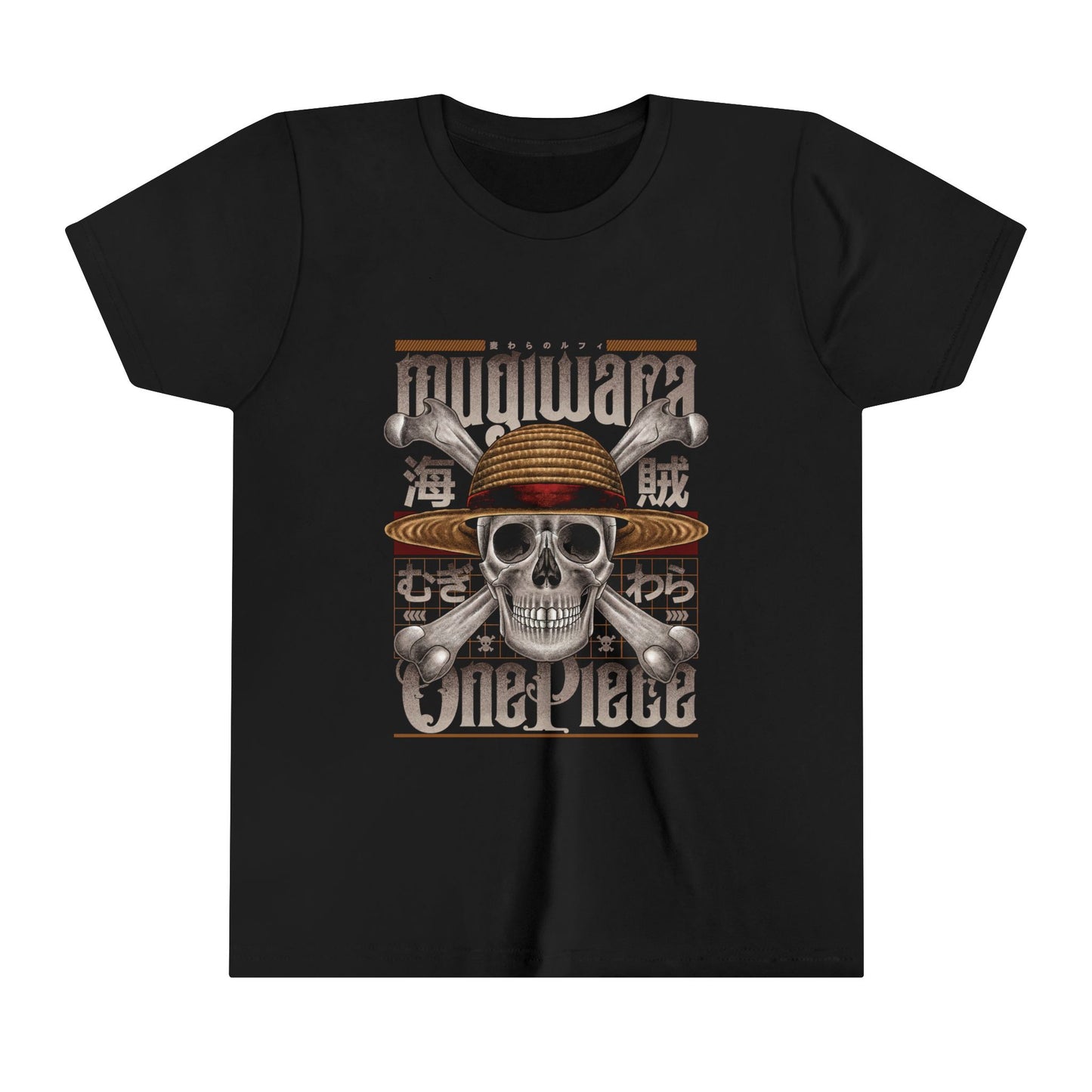 Mugiwara Pirates Skull Kids Tee – Luffy One Piece Skull T-Shirt