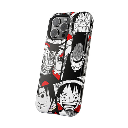 Luffy & Gear 5 Manga Tough Magnetic iPhone Case – Bold Adventure Design