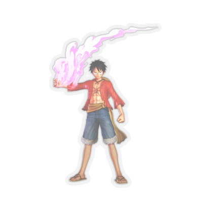 Luffy Fire Fist Inspired Kiss-Cut Sticker – Ignite Your Collection