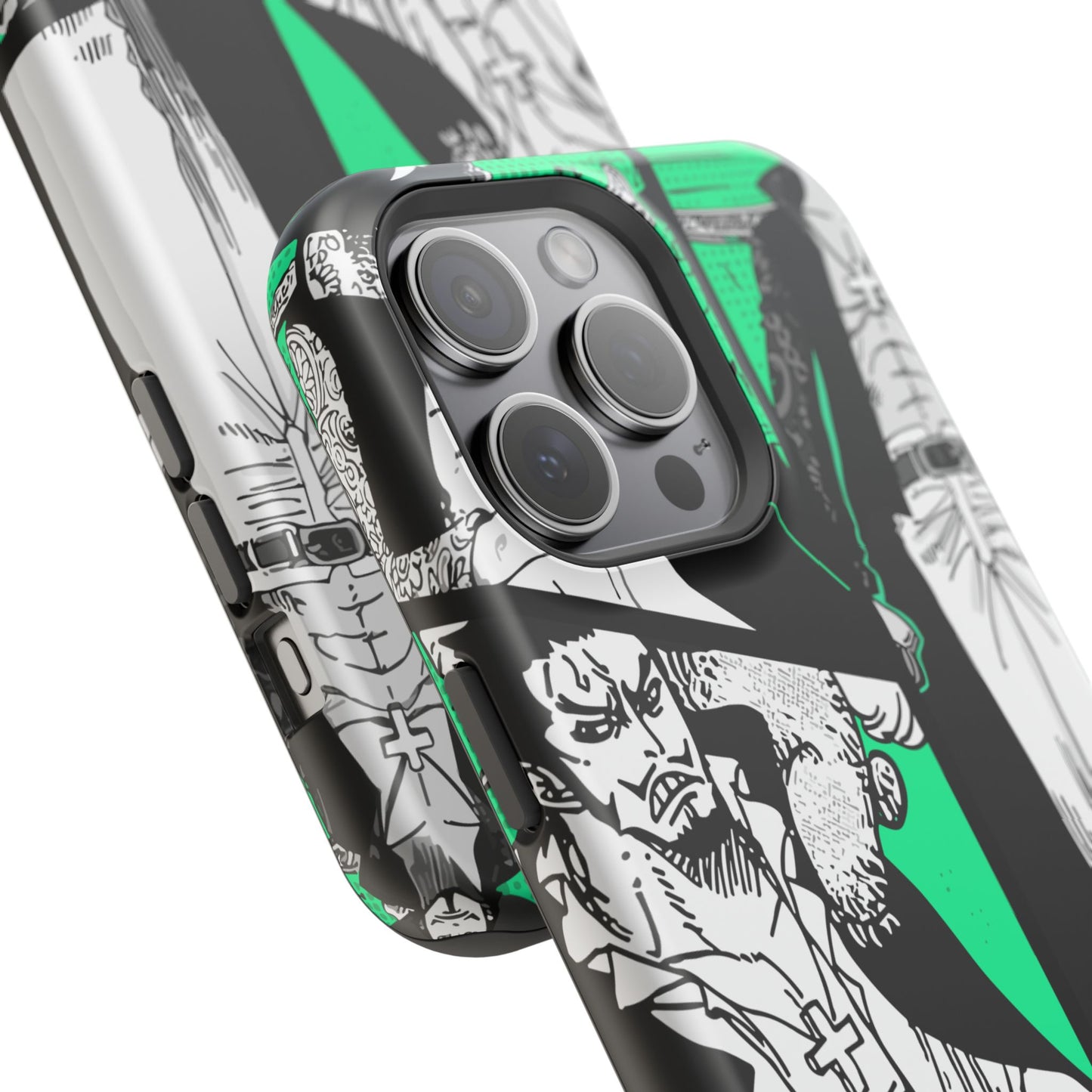 Dracule Mihawk Green Manga Tough Magnetic iPhone Case – Master Swordsman Design