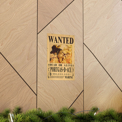 One Piece Portgas D. Ace Wanted Poster - Premium Matte Art Print