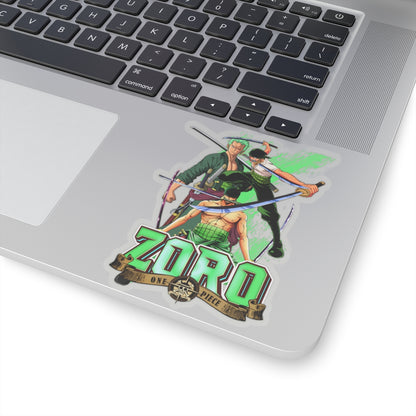 Triple Threat Zoro Sticker – Celebrate the Three-Sword Legend