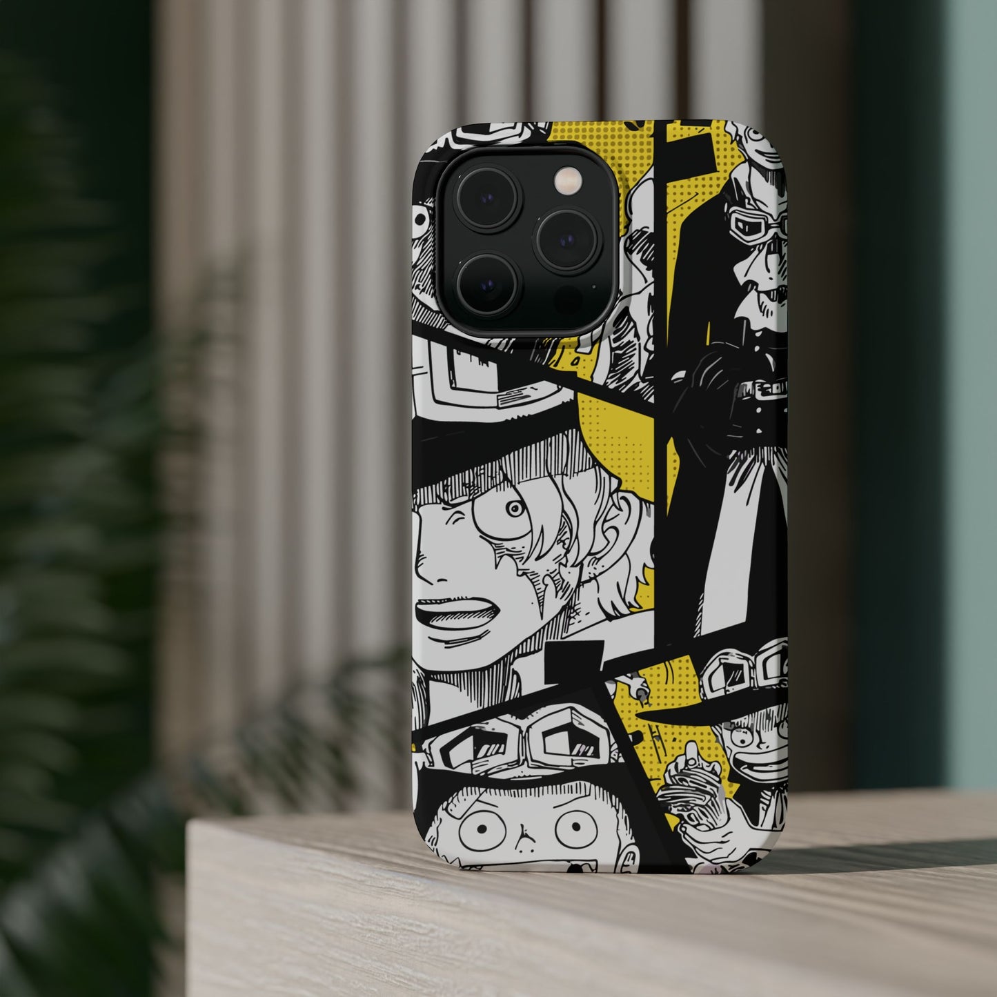 Sabo Yellow Manga Magnetic iPhone Case – Revolutionary Flame Design