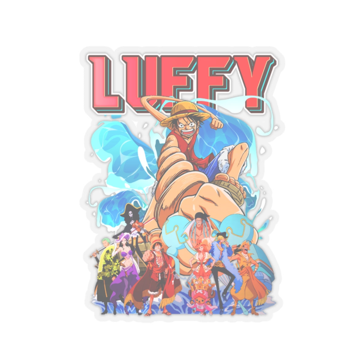 Luffy and Straw Hat Crew Dynamic Sticker