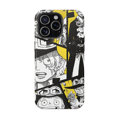 Sabo Yellow Manga Magnetic iPhone Case – Revolutionary Flame Design