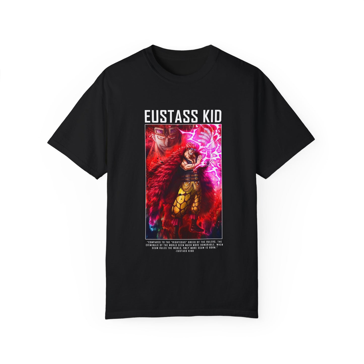 Garment-Dyed Eustass Kid T-Shirt – One Piece Ruthless Captain Design