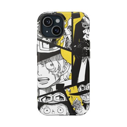 Sabo Yellow Manga Magnetic iPhone Case – Revolutionary Flame Design