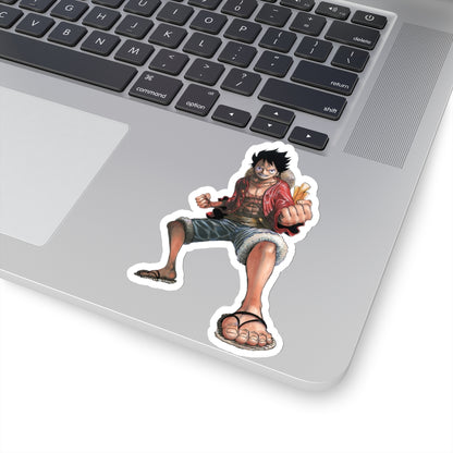 Luffy's Determined Stance Vinyl Sticker – Perfect for One Piece Fans