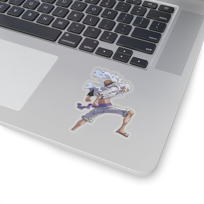 Gear 5 Luffy Kick Pose Kiss-Cut Sticker – Embody the Spirit of Freedom