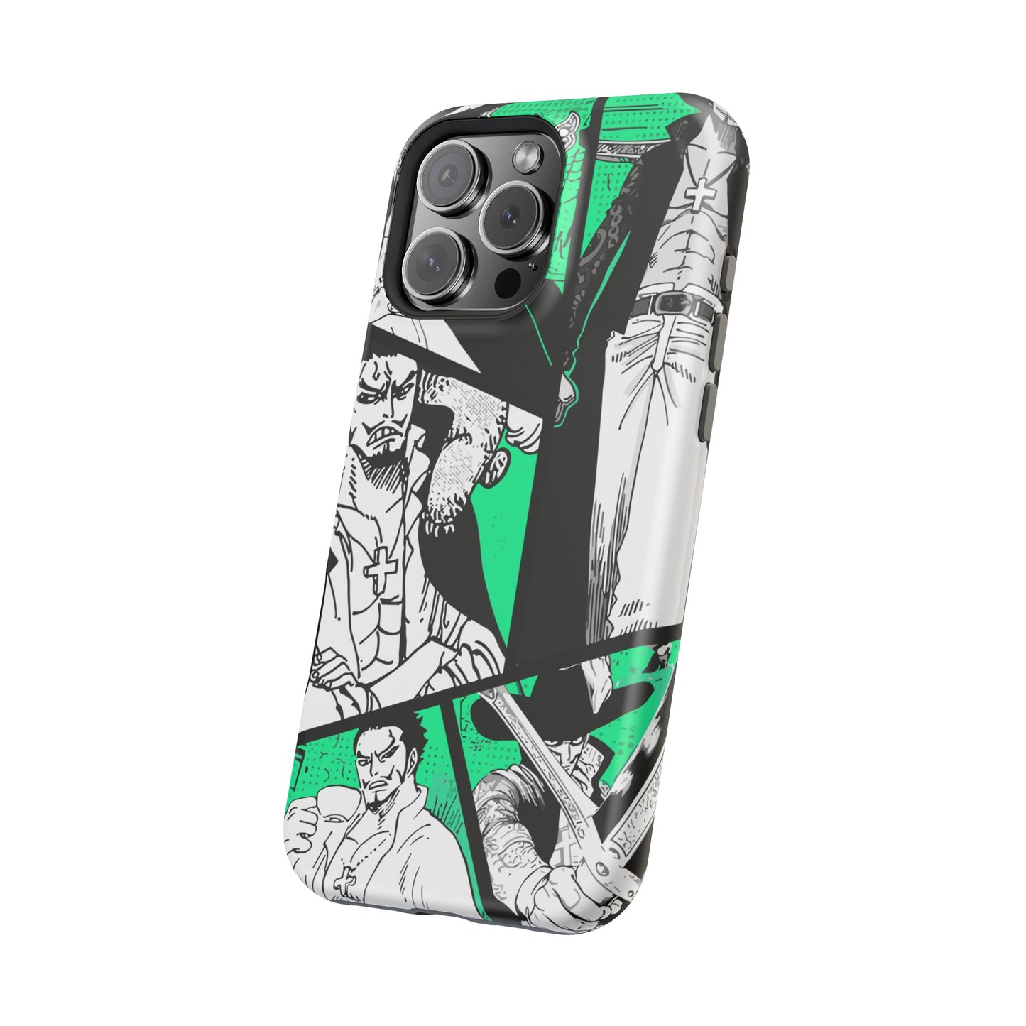 Dracule Mihawk Green Manga Tough Magnetic iPhone Case – Master Swordsman Design