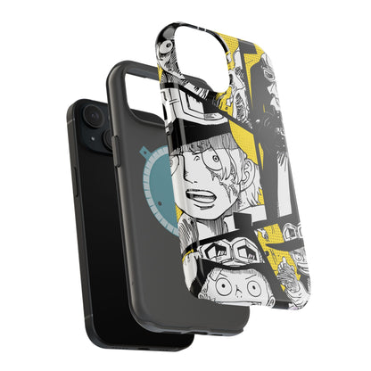 Sabo Yellow Manga Magnetic iPhone Case – Revolutionary Flame Design