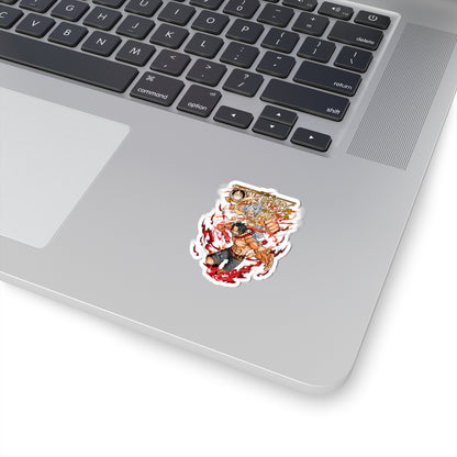 Ace and Luffy One Piece Kiss-Cut Sticker - Fire Fist Action