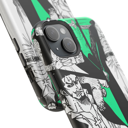 Dracule Mihawk Green Manga Tough Magnetic iPhone Case – Master Swordsman Design