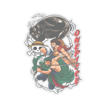 Luffy and Zoro Action Kiss-Cut Sticker – One Piece Dynamic Duo