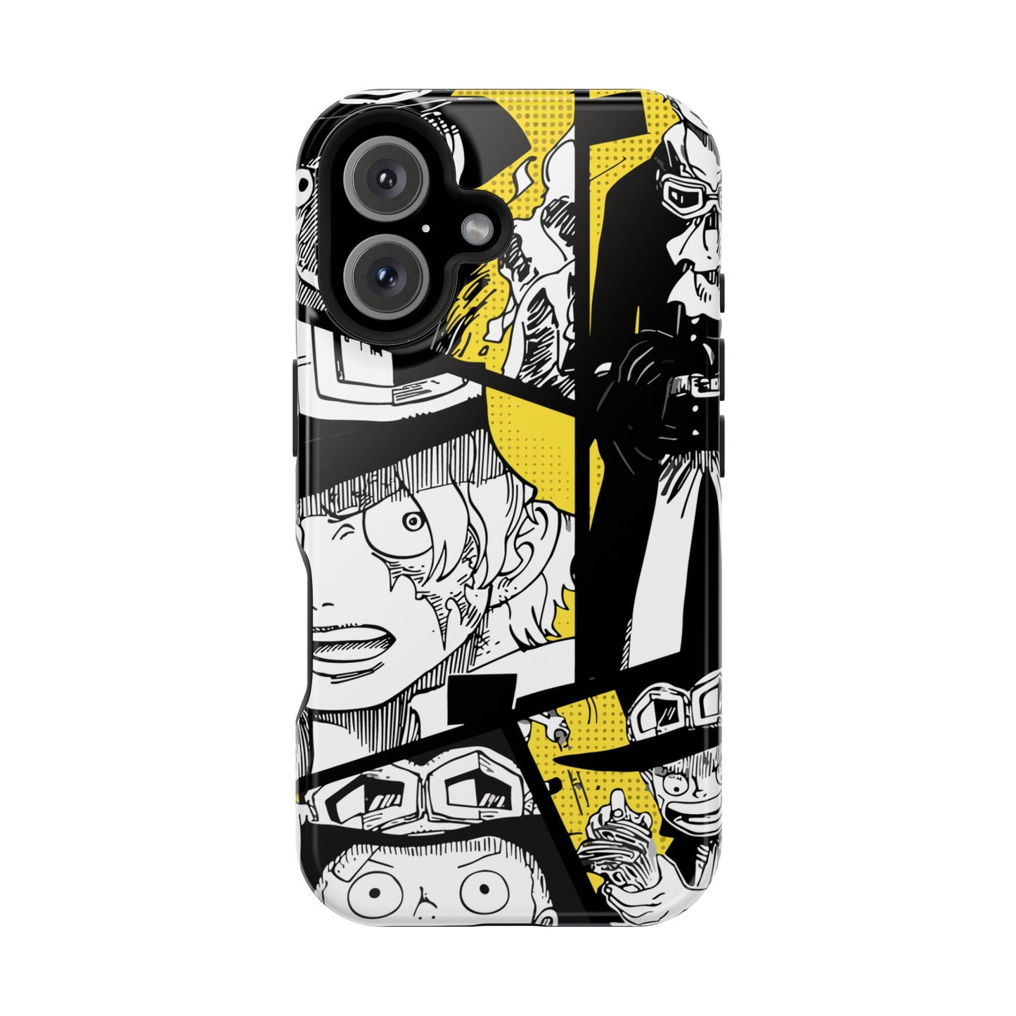 Sabo Yellow Manga Magnetic iPhone Case – Revolutionary Flame Design