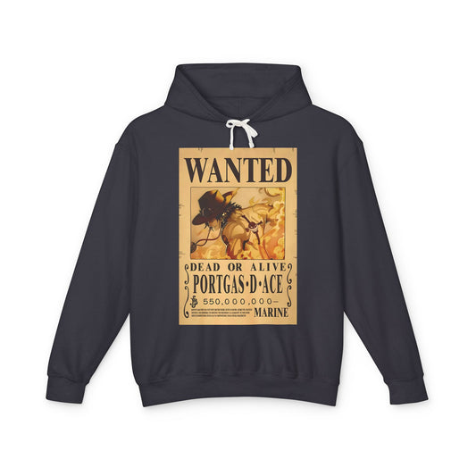 Portgas D. Ace "Wanted" Men's Hoodie – One Piece Design