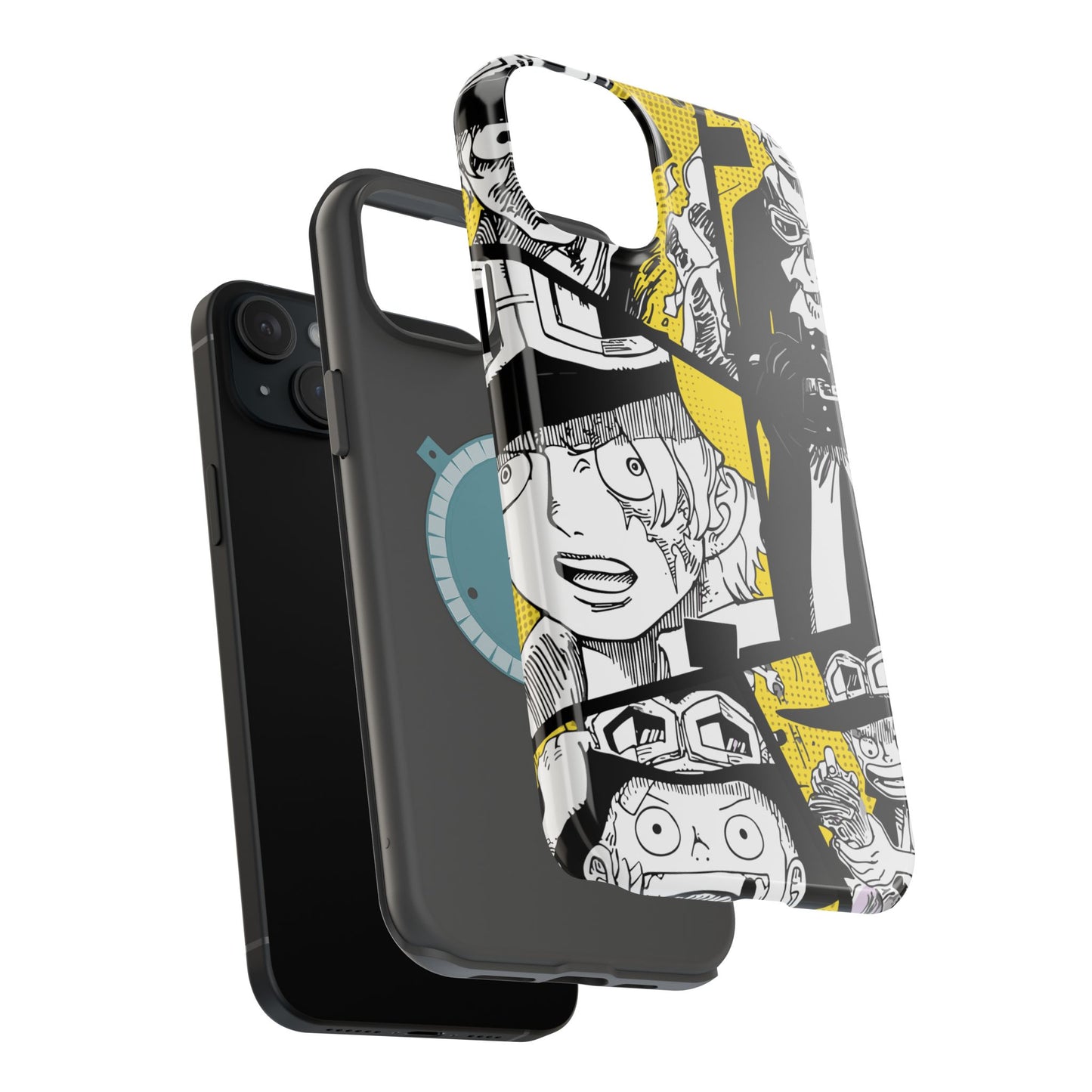 Sabo Yellow Manga Magnetic iPhone Case – Revolutionary Flame Design