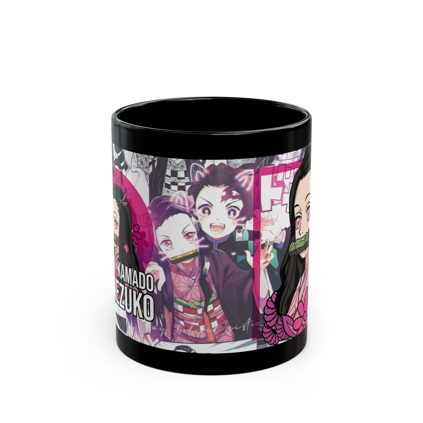 Kamado Nezuko Black Ceramic Mug - Demon Slayer Inspired Gift