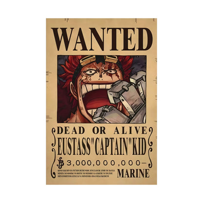 One Piece Eustass "Captain" Kid Wanted Poster - Premium Matte Art Print