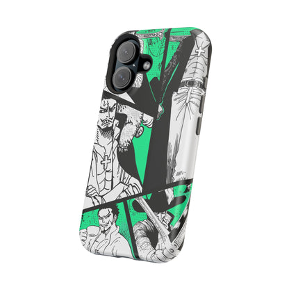 Dracule Mihawk Green Manga Tough Magnetic iPhone Case – Master Swordsman Design