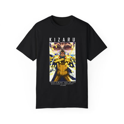 Garment-Dyed Kizaru “Lightspeed Justice” T-Shirt – One Piece Admiral Collection