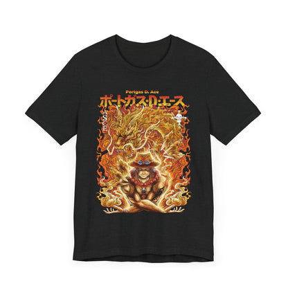 Portgas D. Ace Flame Dragon Tee – One Piece Fire Fist Graphic T-Shirt