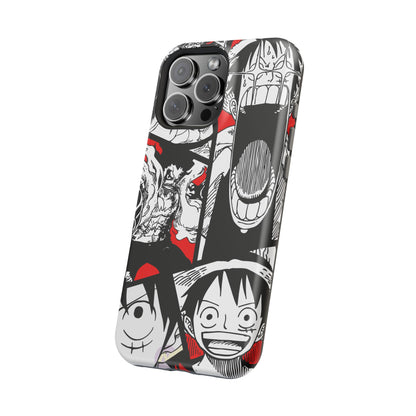 Luffy & Gear 5 Manga Tough Magnetic iPhone Case – Bold Adventure Design