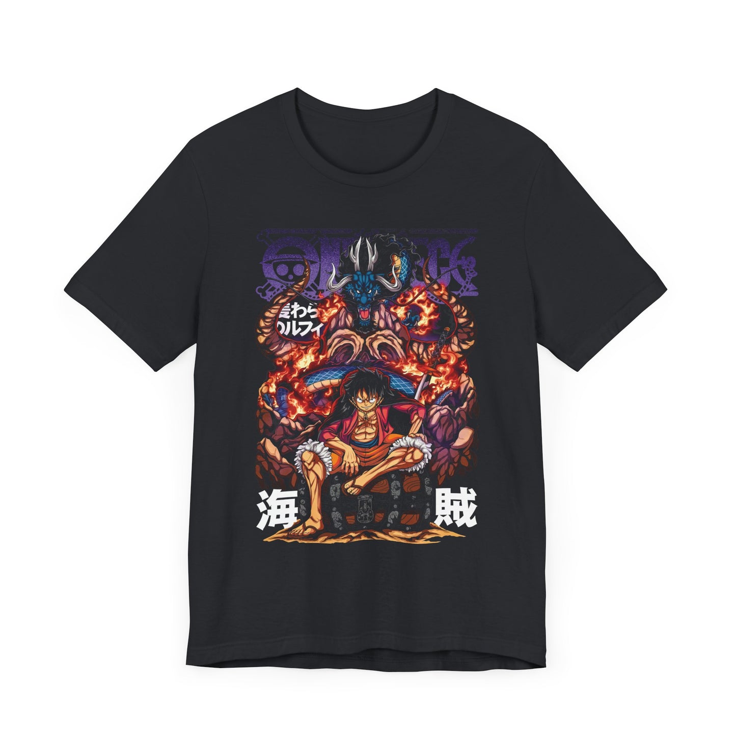 Luffy vs. Kaido Flame Tee – One Piece Wano Arc Graphic T-Shirt