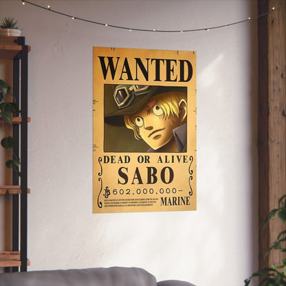 One Piece Sabo Wanted Poster - Premium Matte Art Print