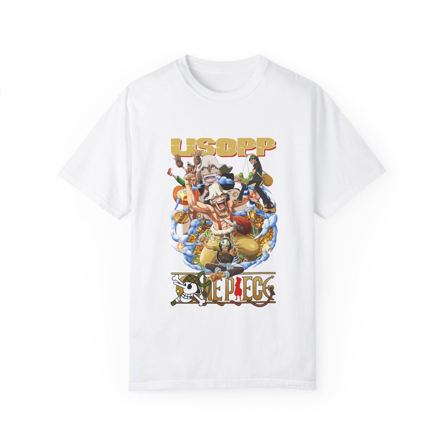 Garment-Dyed Usopp T-Shirt – One Piece The Sniper’s Spirit