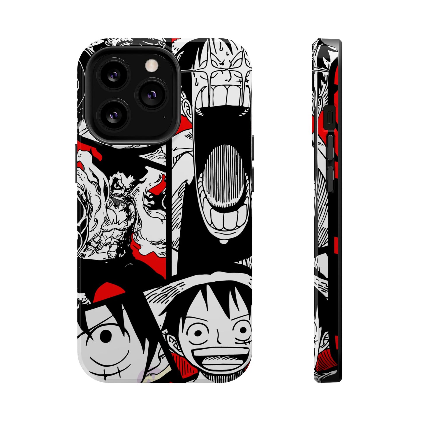 Luffy & Gear 5 Manga Tough Magnetic iPhone Case – Bold Adventure Design