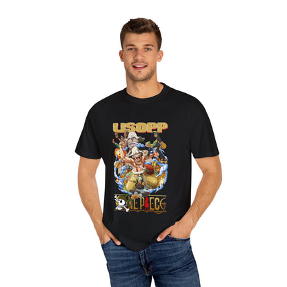 Garment-Dyed Usopp T-Shirt – One Piece The Sniper’s Spirit