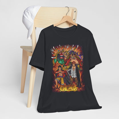 Pirate Kings Clash Tee – One Piece Yonko & Luffy Epic Battle Design