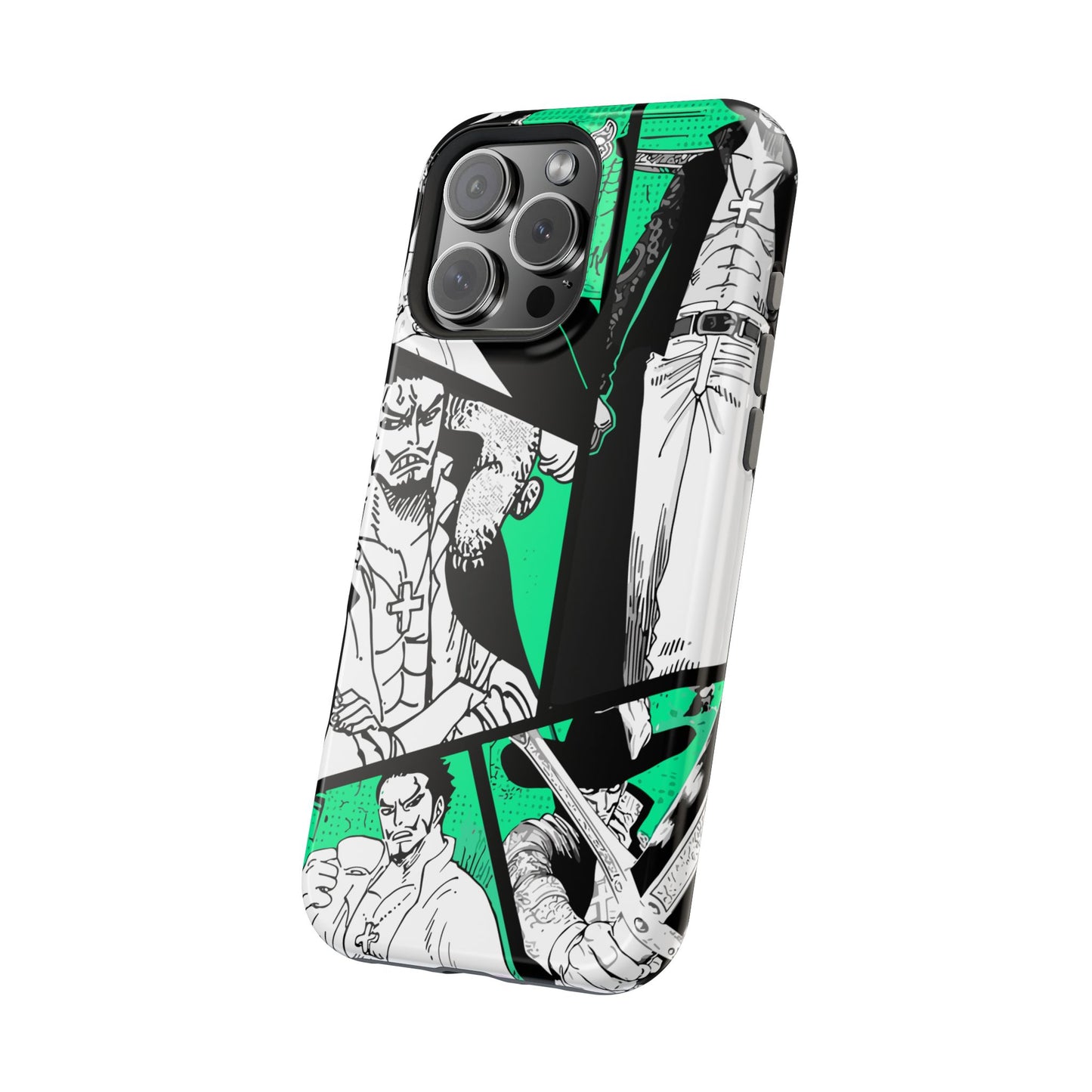 Dracule Mihawk Green Manga Tough Magnetic iPhone Case – Master Swordsman Design