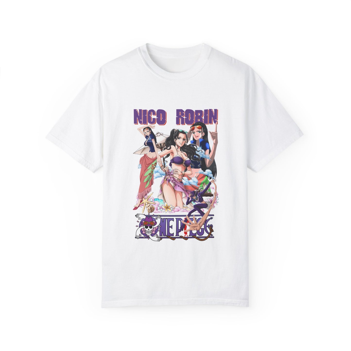 Garment-Dyed Nico Robin T-Shirt – One Piece Archaeologist Elegance