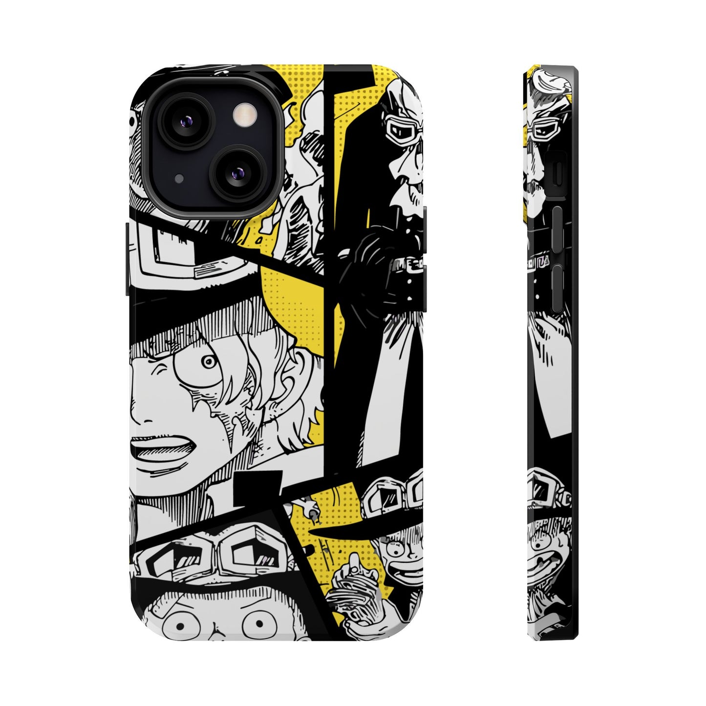 Sabo Yellow Manga Magnetic iPhone Case – Revolutionary Flame Design